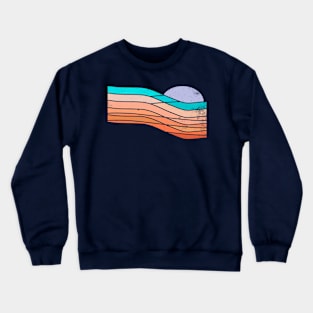 Sunset Planet Wave Crewneck Sweatshirt